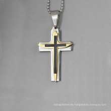 Nuevo diseño Jesucristo cruz colgante, cruz chapada en oro colgante